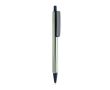 Stylo à bille triangulaire en plastique recyclé à clic, encre bleue couleur bleu