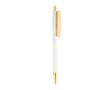 Stylo ergonomique à trois faces, toucher doux, encre bleue couleur blanc