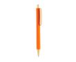 Stylo ergonomique à trois faces, toucher doux, encre bleue couleur orange