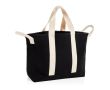 Sac de plage en toile recyclée avec finition lavée 400 g/m² couleur noir