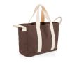 Sac de plage en toile recyclée avec finition lavée 400 g/m² couleur marron