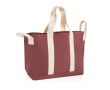 Sac de plage en toile recyclée avec finition lavée 400 g/m² couleur marron foncé