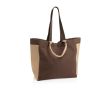 Sac shopper-weekend en toile recyclée, capacité 18 L, 400 g/m² couleur marron