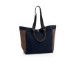 Sac shopper-weekend en toile recyclée, capacité 18 L, 400 g/m² couleur bleu marine