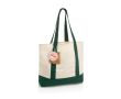 Tote bag en coton recyclé avec message 20 L 350 g/m² couleur vert