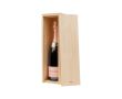 Petite coffret à vin en bois fabrication UE, avec couvercle coulissant couleur bois