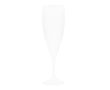 Flûte à champagne en plastique fabriquée en Europe sans BPA 140 ml couleur blanc