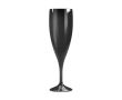 Flûte à champagne en plastique Tritan® réutilisable 140 ml couleur noir
