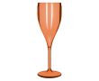 Coupe de champagne réutilisable Tritan® fabriquée dans l’UE 160 ml couleur orange transparent
