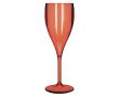 Coupe de champagne réutilisable Tritan® fabriquée dans l’UE 160 ml couleur rouge transparent