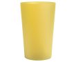 Gobelet en plastique réutilisable fabriqué en Europe 390 ml couleur jaune transparent