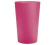 Gobelet en plastique réutilisable fabriqué en Europe 390 ml couleur rose transparent