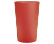 Gobelet en plastique réutilisable fabriqué en Europe 390 ml couleur rouge transparent