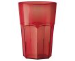 Gobelet réutilisable en plastique Tritan® fabriqué en Europe 400 ml couleur rouge transparent