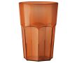 Gobelet réutilisable en plastique Tritan® fabriqué en Europe 400 ml couleur orange transparent