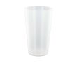 Grand gobelet en plastique réutilisable fabriqué en Europe 600 ml couleur translucide