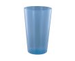 Grand gobelet en plastique réutilisable fabriqué en Europe 600 ml couleur cyan