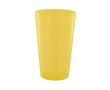 Grand gobelet en plastique réutilisable fabriqué en Europe 600 ml couleur jaune transparent