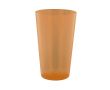 Grand gobelet en plastique réutilisable fabriqué en Europe 600 ml couleur orange