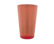 Grand gobelet en plastique réutilisable fabriqué en Europe 600 ml couleur rouge transparent