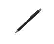 Stylo bille en aluminium avec finition en caoutchouc et encre bleue couleur noir