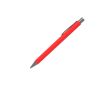 Stylo bille en aluminium avec finition en caoutchouc et encre bleue couleur rouge