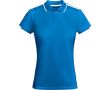 Polo polyester manches courtes pour femme bicolore 140 g/m² Roly  couleur bleu roi