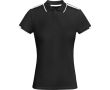 Polo polyester manches courtes pour femme bicolore 140 g/m² Roly  couleur noir