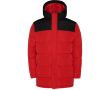 Veste unisexe bicolore style doudoune polyester et capuche Roly  couleur rouge