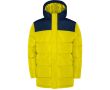 Veste unisexe bicolore style doudoune polyester et capuche Roly  couleur jaune