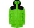 Veste unisexe bicolore style doudoune polyester et capuche Roly  couleur vert lime