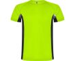 T-shirt de sport en polyester pour homme bicolore 140 g/m² Roly  couleur vert fluorescent