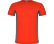 T-shirt de sport en polyester pour homme bicolore 140 g/m² Roly  couleur rouge