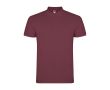 Polo homme en coton en tricot piqué à manches courtes 200 g/m² Roly  couleur rouge chiné