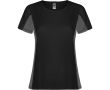 T-shirt de sport en polyester pour femme bicolore 140 g/m² Roly  couleur noir