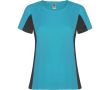 T-shirt de sport en polyester pour femme bicolore 140 g/m² Roly  couleur turquoise