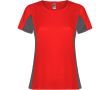 T-shirt de sport en polyester pour femme bicolore 140 g/m² Roly  couleur rouge