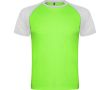 T-shirt de sport manches courtes unisexe polyester 140 g/m² Roly  couleur vert fluorescent