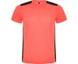 T-shirt de sport unisexe polyester manches courtes 130 g/m² Roly  couleur corail