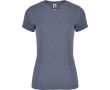 T-shirt chiné en coton et polyester pour femme 150 g/m² Roly  couleur bleu chiné