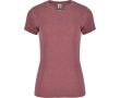 T-shirt chiné en coton et polyester pour femme 150 g/m² Roly  couleur rouge chiné