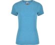 T-shirt chiné en coton et polyester pour femme 150 g/m² Roly  couleur turquoise