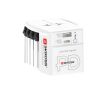 Adaptateur de voyage universel avec 2 ports et câble inclus Skross couleur blanc