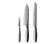 Set de couteaux de cuisine en acier inoxydable haut de gamme Boska couleur argenté brillant
