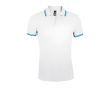 Polo bicolore en coton pour homme 200 g/m2 SOL'S Pasadena couleur blanc