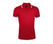 Polo bicolore en coton pour homme 200 g/m2 SOL'S Pasadena couleur rouge foncé