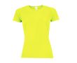 T-shirt de sport pour femmes en polyester 140 g/m² SOL'S Sporty couleur jaune fluorescent