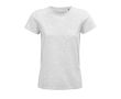 T-shirt publicitaire pour femmes en coton bio 175 g/m² SOL'S Pioneer couleur gris clair chiné