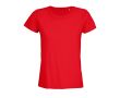 T-shirt publicitaire pour femmes en coton bio 175 g/m² SOL'S Pioneer couleur rouge foncé
