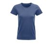 T-shirt publicitaire pour femmes en coton bio 175 g/m² SOL'S Pioneer couleur bleu jean